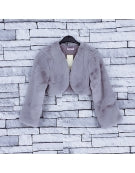 Silver faux fur sales bolero jacket