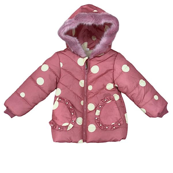 Polka dot padded jacket