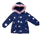 Polka dot padded jacket