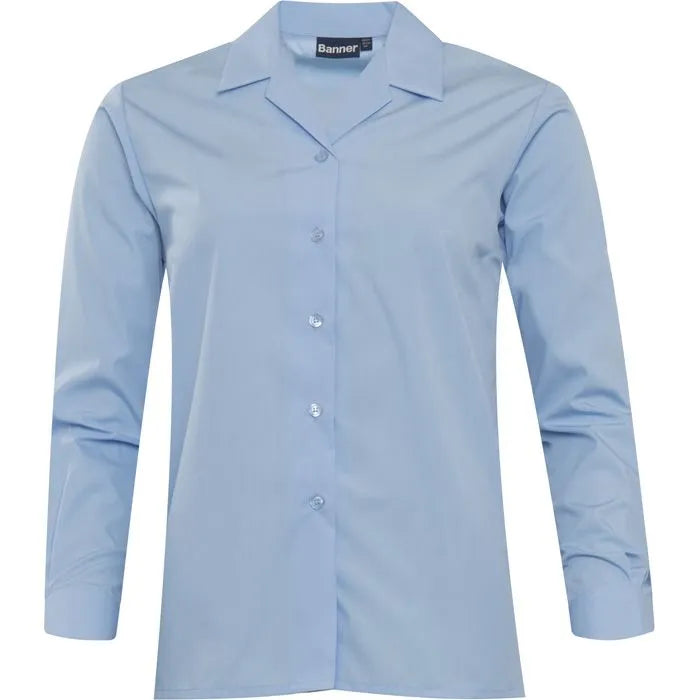 Revere collar school blouse