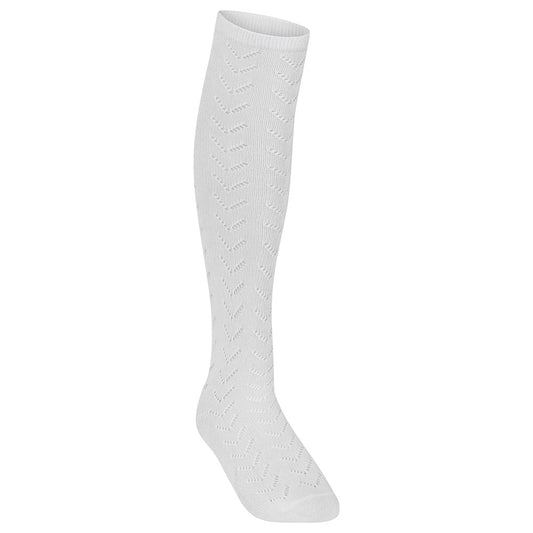 White knee high girls socks