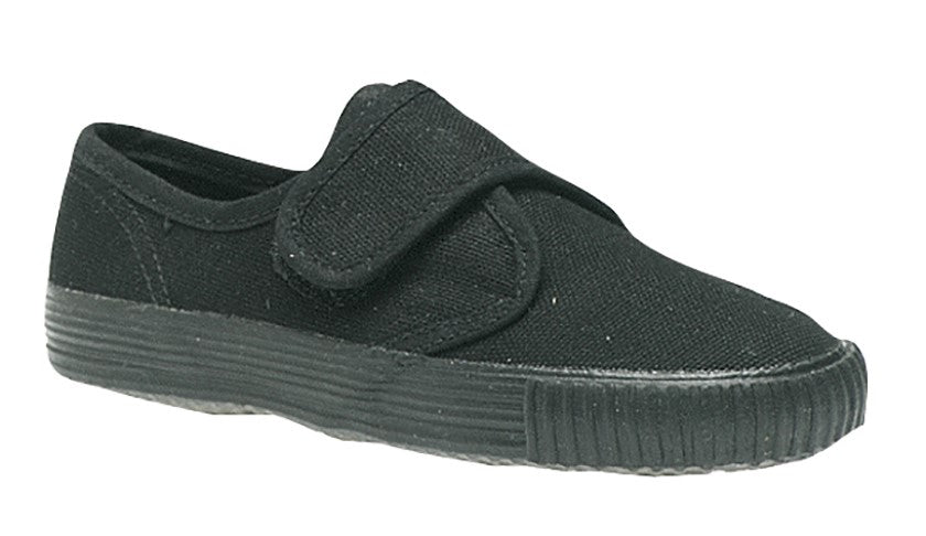 Gusset Velcro plimsole