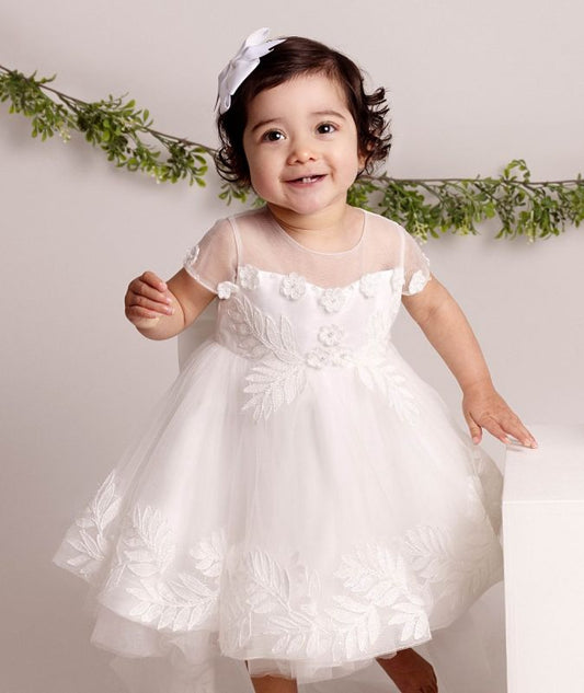 Christening dress with train