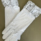 White lace gloves