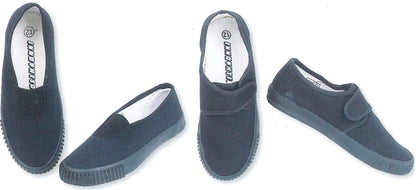 Gusset Velcro plimsole